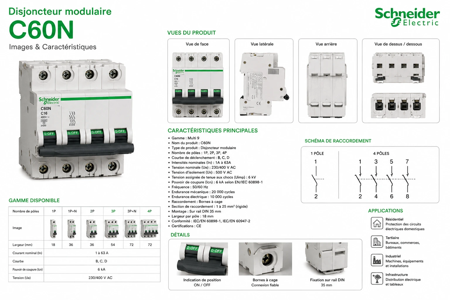 Disjoncteur modulaire C60N